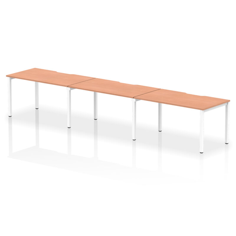 Core Plus Single Row Bench Desk - 3 Person - Image 14