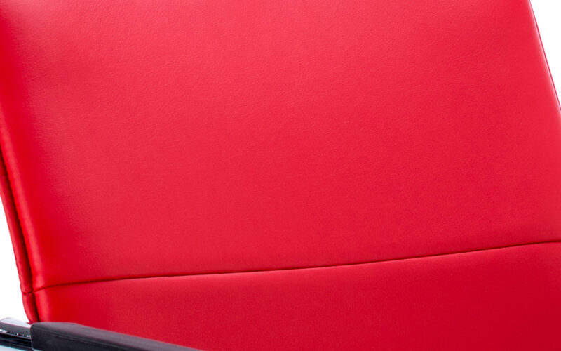 Climb Medium Back Leather Cantilever Visitor Chair with Arms - Image 15