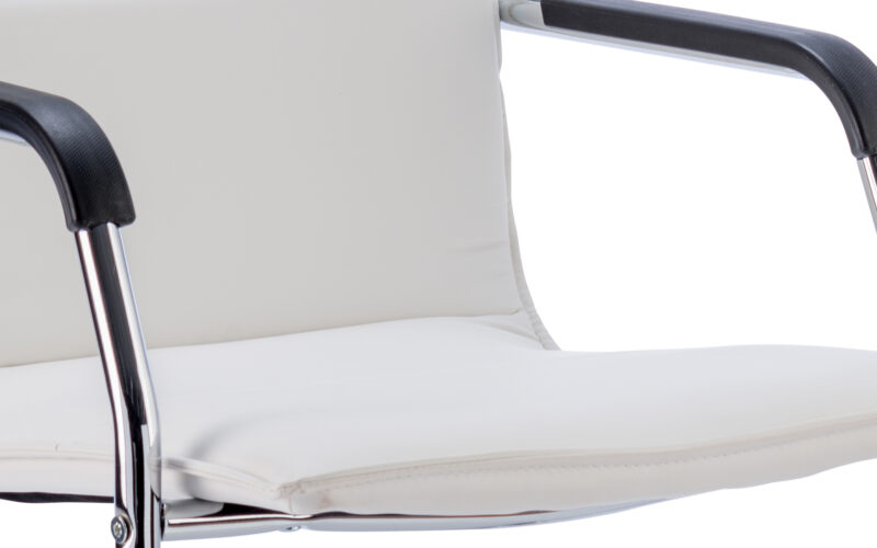 Climb Medium Back Leather Cantilever Visitor Chair with Arms - Image 20