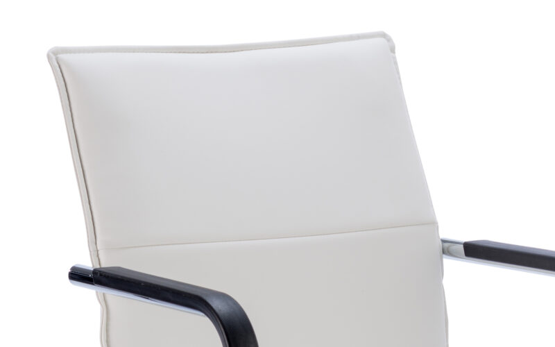 Climb Medium Back Leather Cantilever Visitor Chair with Arms - Image 22