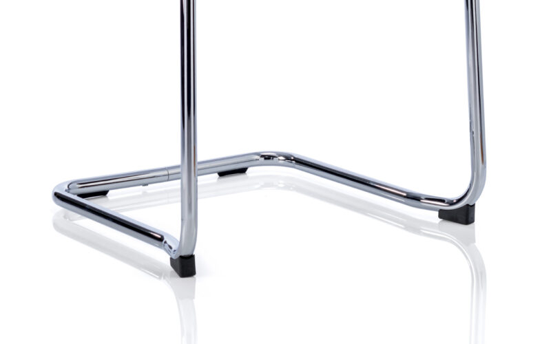 Climb Medium Back Leather Cantilever Visitor Chair with Arms - Image 24