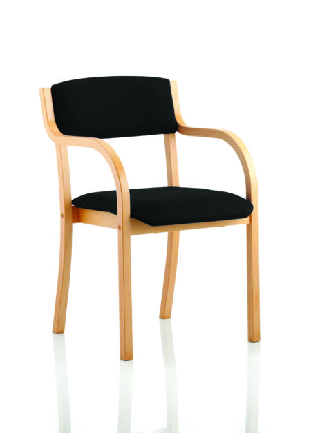 Spot Wooden Frame Visitor Chair with Arms