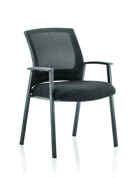 Path Medium Mesh Back Stacking Visitor Chair with Arms