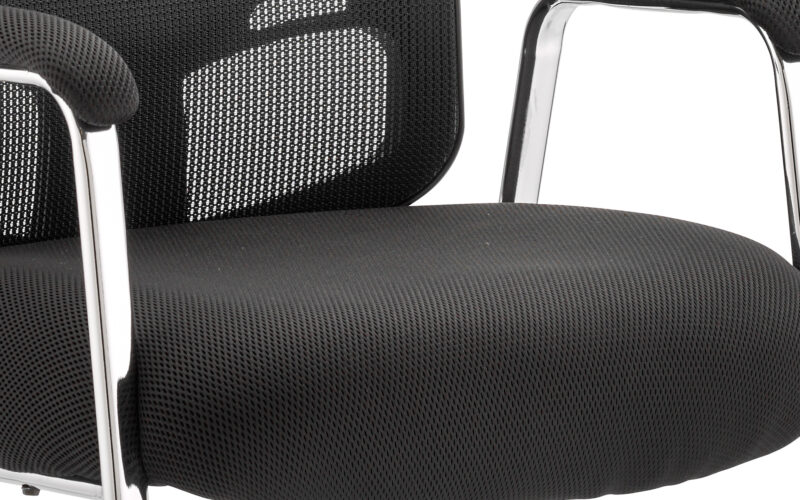 Form Medium Mesh Back (Straight Leg) Visitor Chair with Arms - Image 4