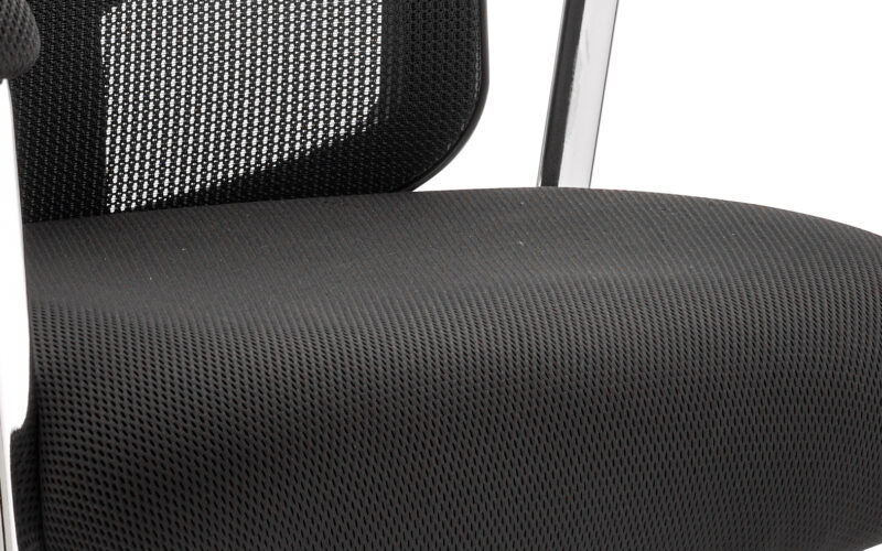 Form Medium Mesh Back (Straight Leg) Visitor Chair with Arms - Image 5