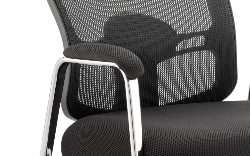Form Medium Mesh Back (Straight Leg) Visitor Chair with Arms - Image 2