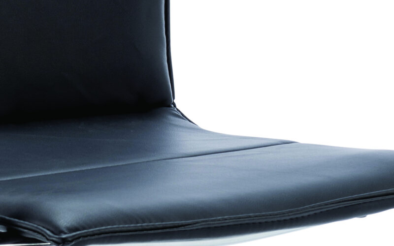 Climb Medium Back Leather Cantilever Visitor Chair with Arms - Image 5