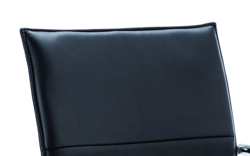 Climb Medium Back Leather Cantilever Visitor Chair with Arms - Image 7