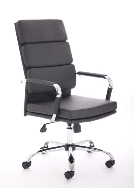 Drift Medium Back Bonded Leather Executive Office Chair with Arms