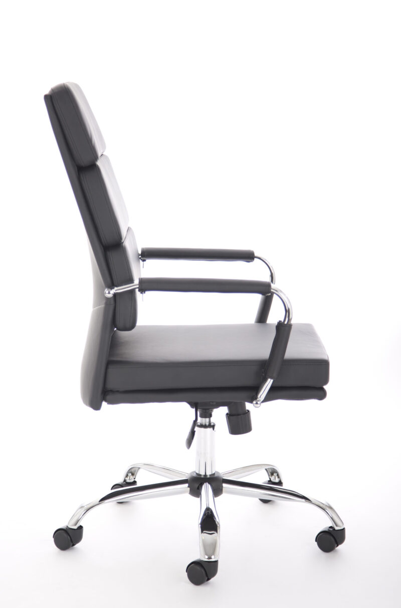 Drift Medium Back Bonded Leather Executive Office Chair with Arms - Image 2