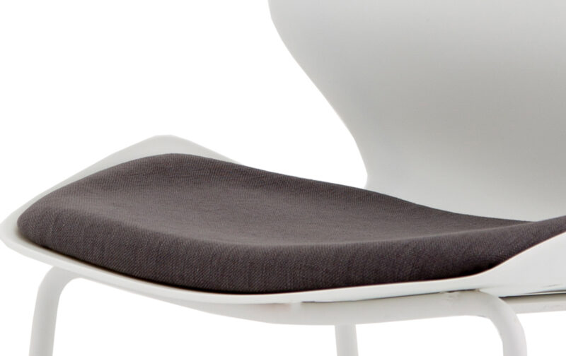 Logic White Frame Fabric Seat Visitor Chair - Image 8