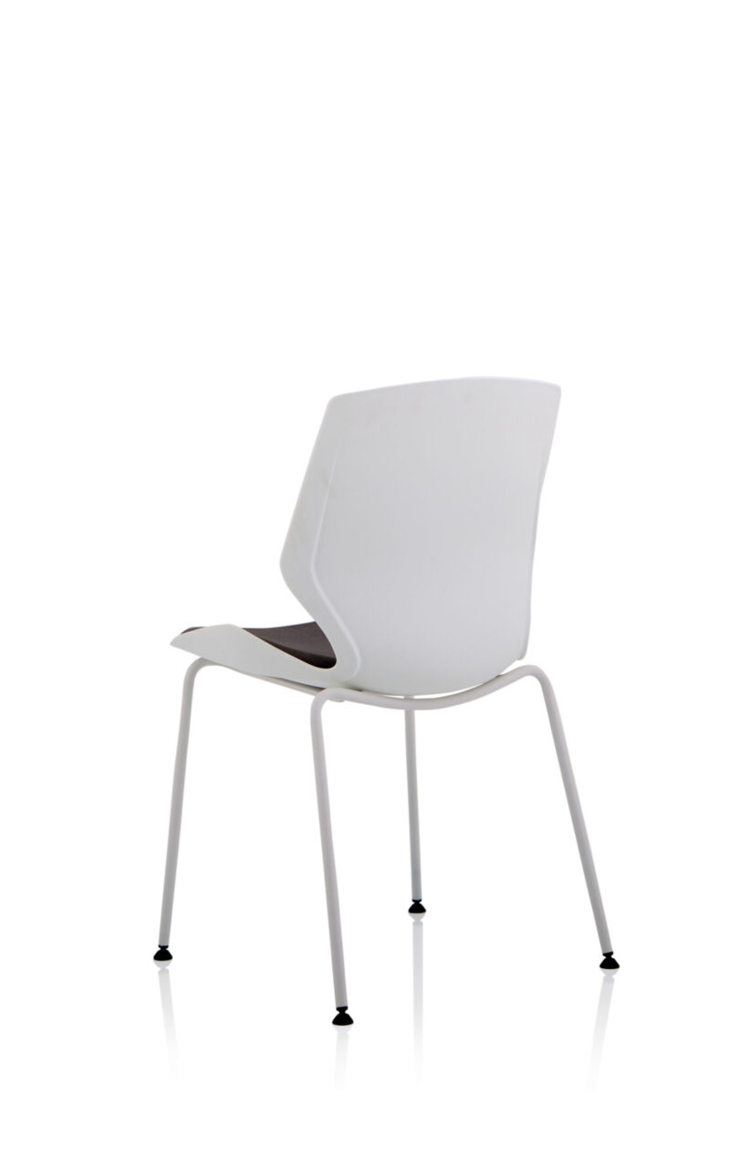 Logic White Frame Fabric Seat Visitor Chair - Image 5