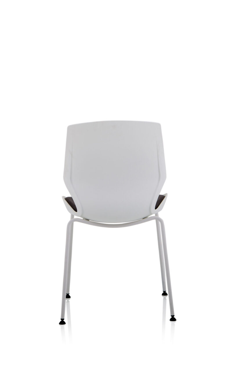 Logic White Frame Fabric Seat Visitor Chair - Image 6