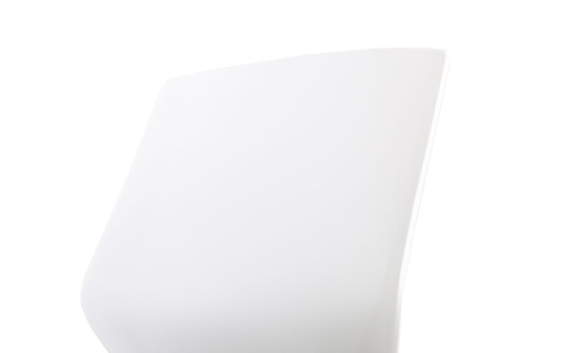 Logic White Frame Fabric Seat High Stool Chair - Image 8