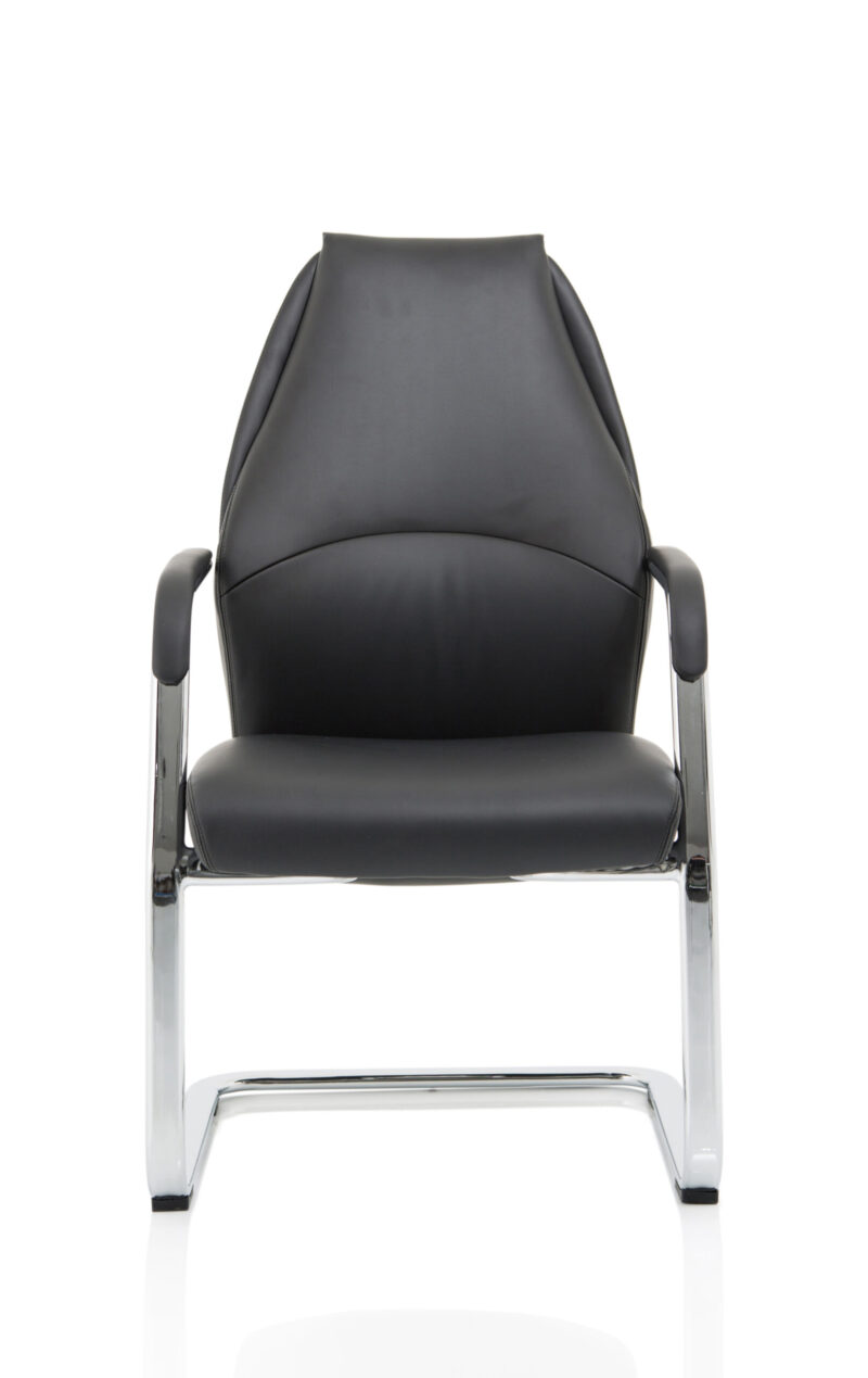 Craftsman High Back Leather Cantilever Visitor Office Chair - Image 6