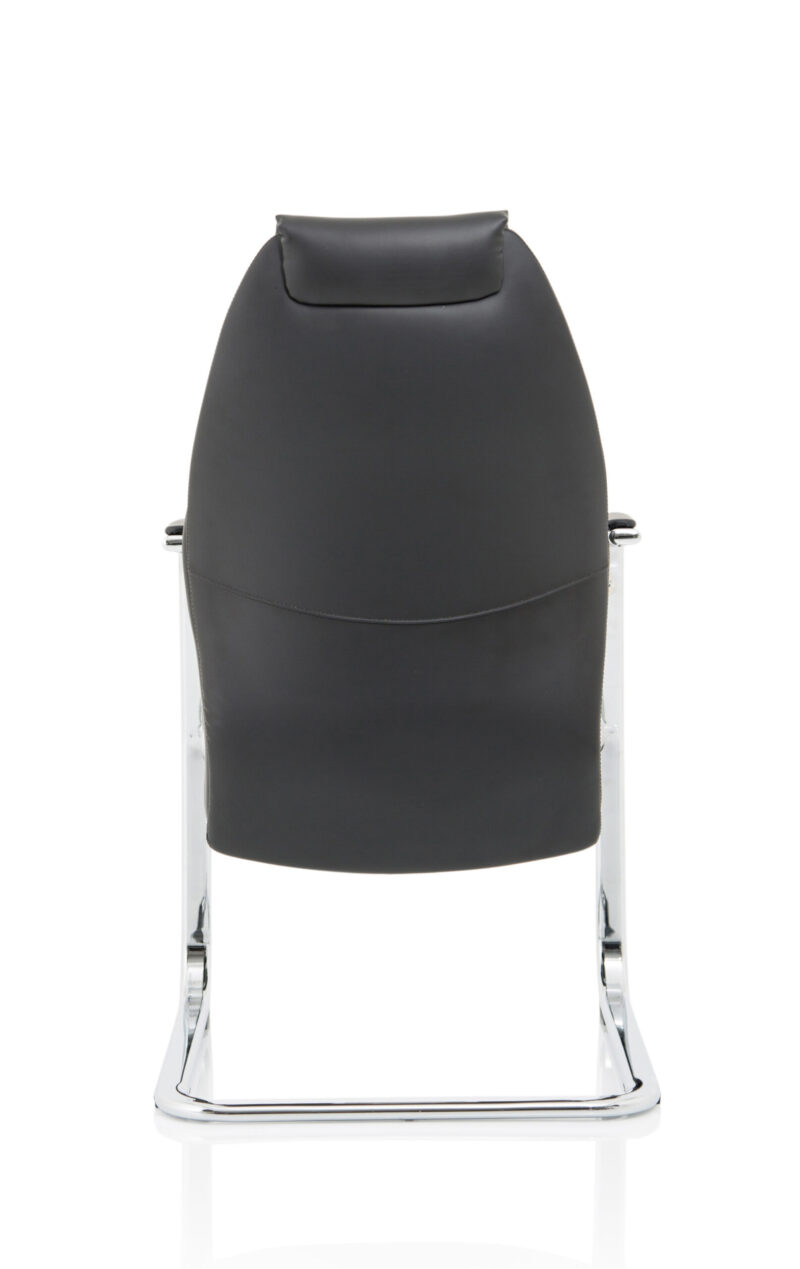 Craftsman High Back Leather Cantilever Visitor Office Chair - Image 10