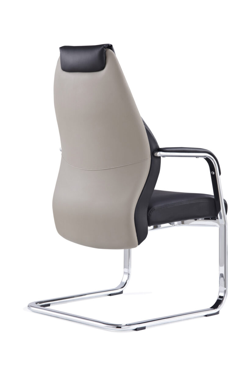 Craftsman High Back Leather Cantilever Visitor Office Chair - Image 2