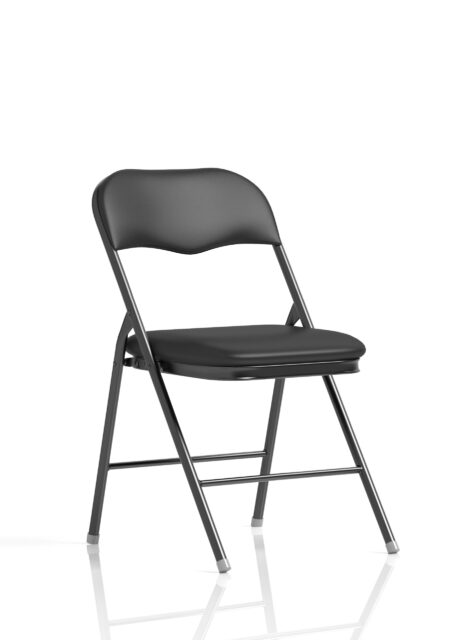 Tuck Black Polyurethane Folding Chair