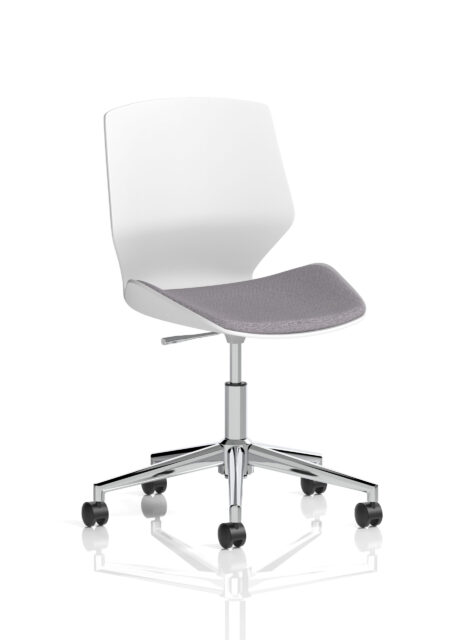 Logic 5 Star Base White Frame Fabric Visitor Chair