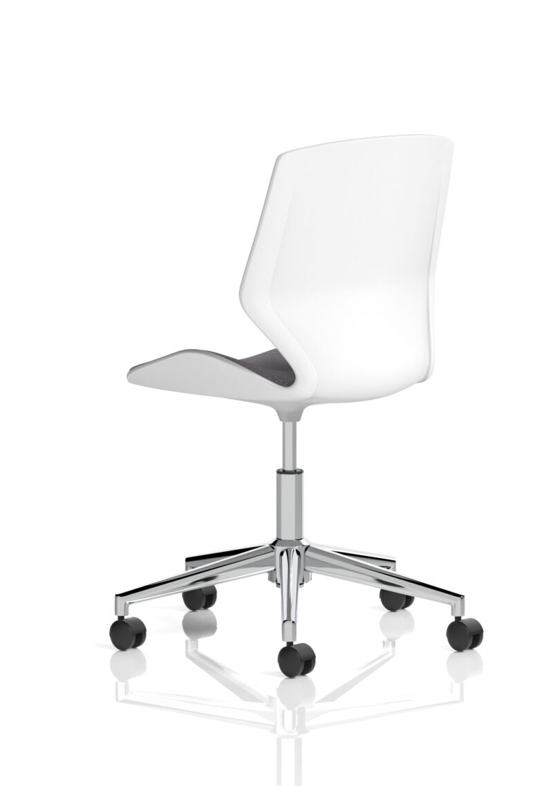 Logic 5 Star Base White Frame Fabric Visitor Chair - Image 5