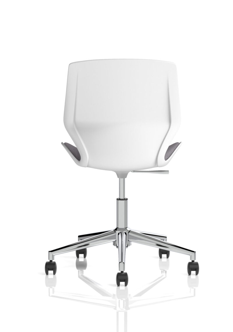 Logic 5 Star Base White Frame Fabric Visitor Chair - Image 6