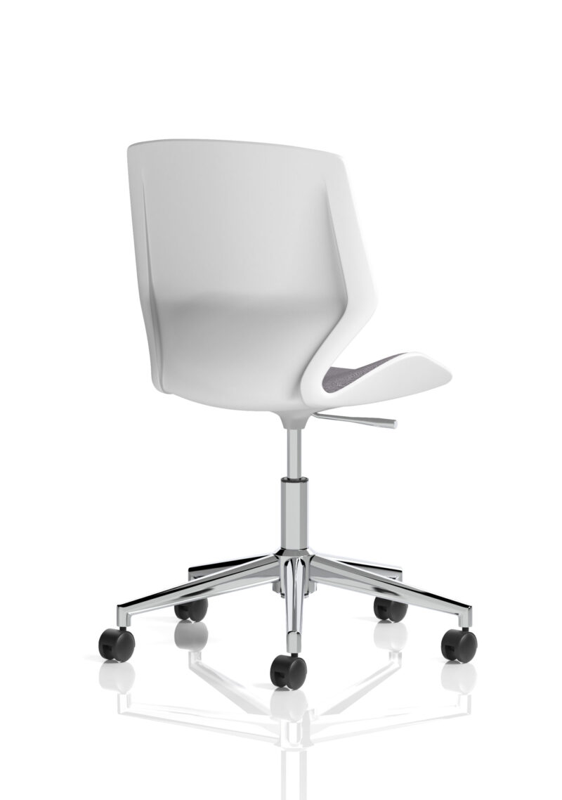 Logic 5 Star Base White Frame Fabric Visitor Chair - Image 7