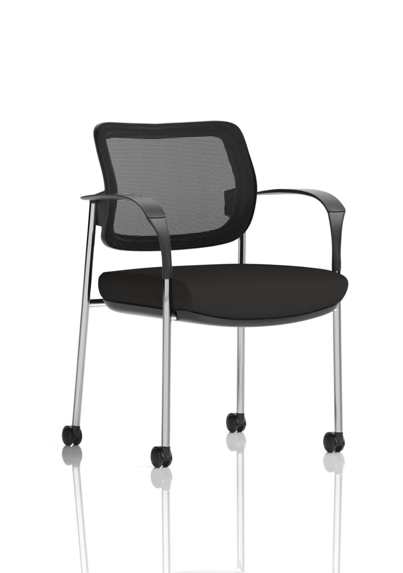 Scout Deluxe Medium Back Visitor Office Chair with Arms with Castors - Image 51
