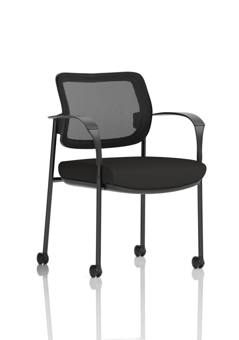 Scout Deluxe Medium Back Visitor Office Chair with Arms with Castors - Image 52