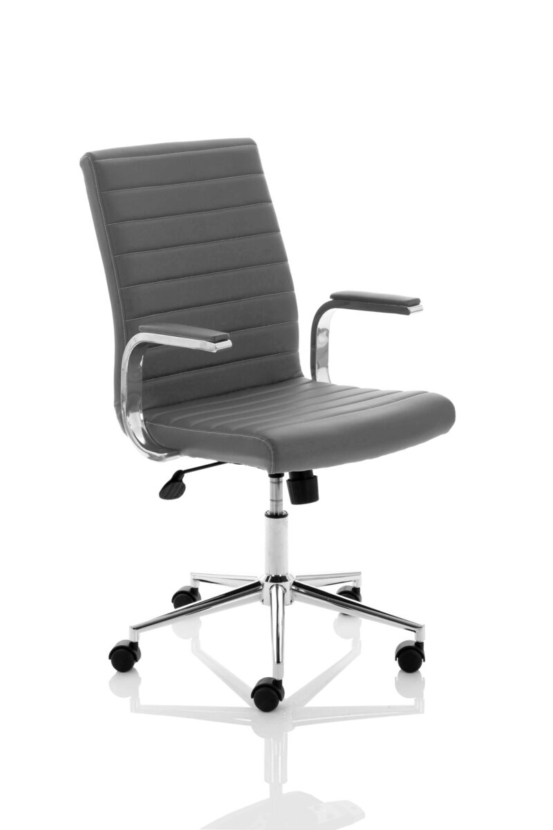 Pace 1600mm Cantilever Straight Desk With Mobile Pedestal and Fold Grey Executive Chair - Image 40