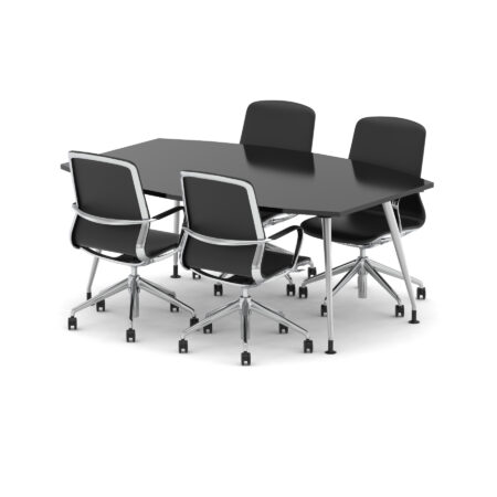 Found 1800mm Writable Boardroom Table With Set Of Executive Chairs