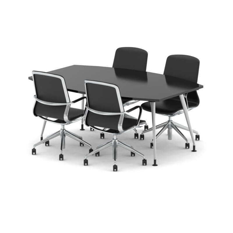 Found 1800mm Writable Boardroom Table With Set Of Executive Chairs