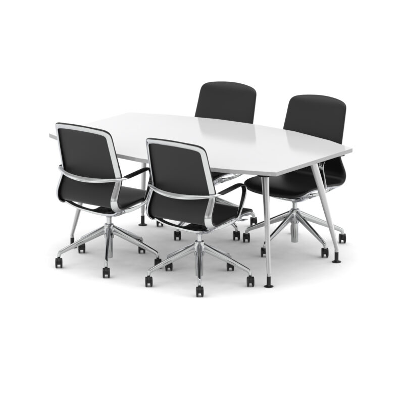 Found 1800mm Writable Boardroom Table With Set Of Executive Chairs - Image 5