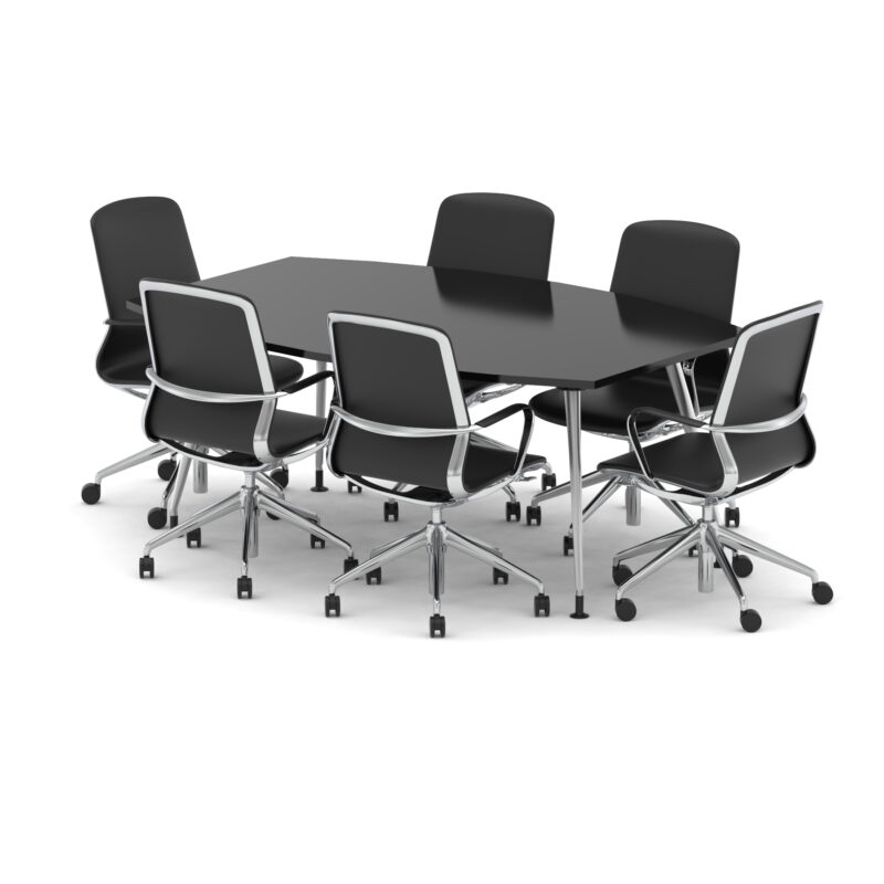 Found 1800mm Writable Boardroom Table With Set Of Executive Chairs - Image 3