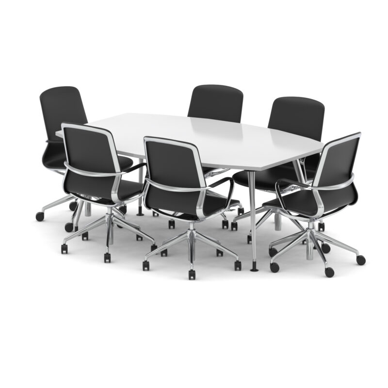 Found 1800mm Writable Boardroom Table With Set Of Executive Chairs - Image 7