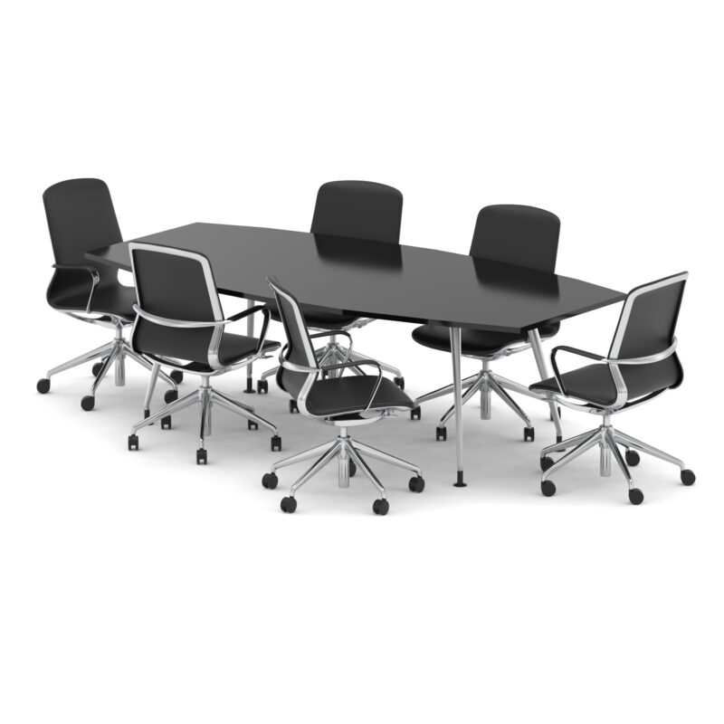 Found 2400mm Writable Boardroom Table With Set Of Executive Chairs - Image 3
