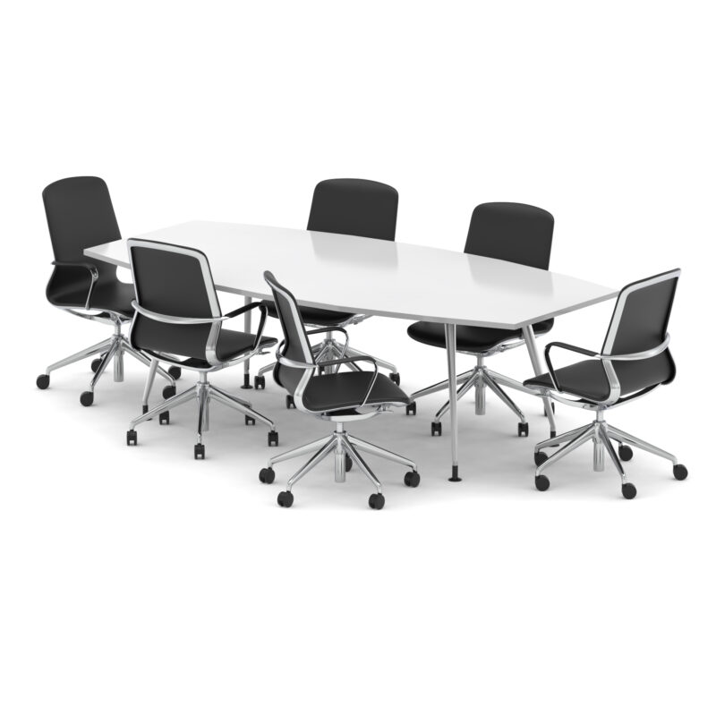 Found 2400mm Writable Boardroom Table With Set Of Executive Chairs - Image 7