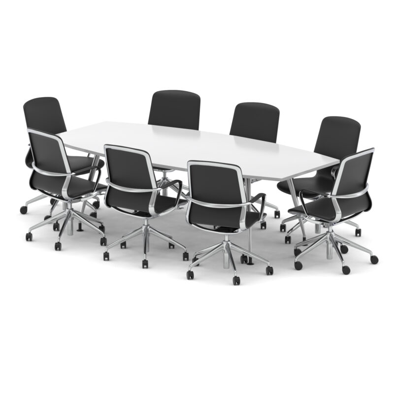 Found 2400mm Writable Boardroom Table With Set Of Executive Chairs - Image 5