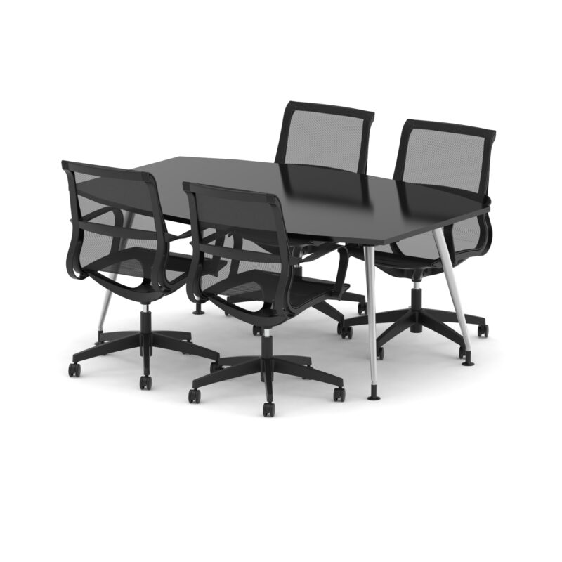 Found 1800mm Writable Boardroom Table With Set Of Executive Chairs - Image 2
