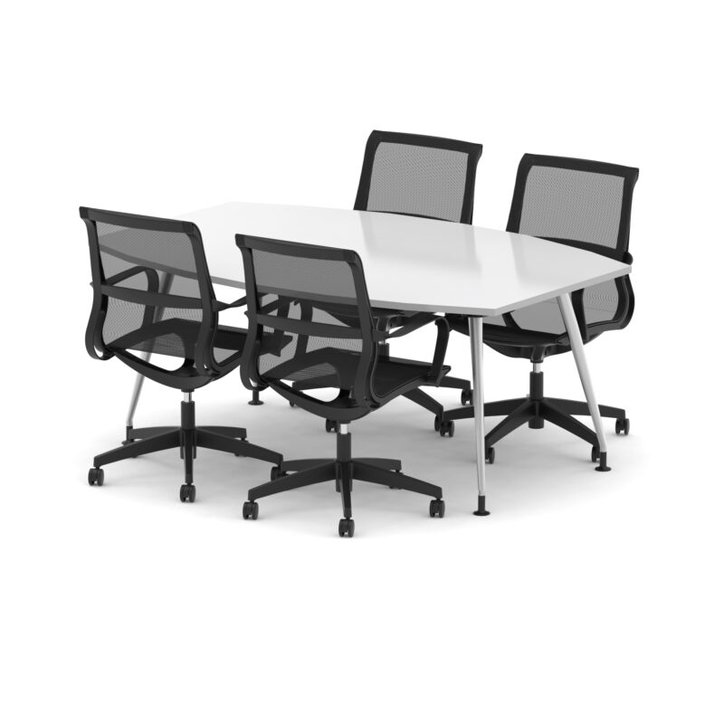 Found 1800mm Writable Boardroom Table With Set Of Executive Chairs - Image 6