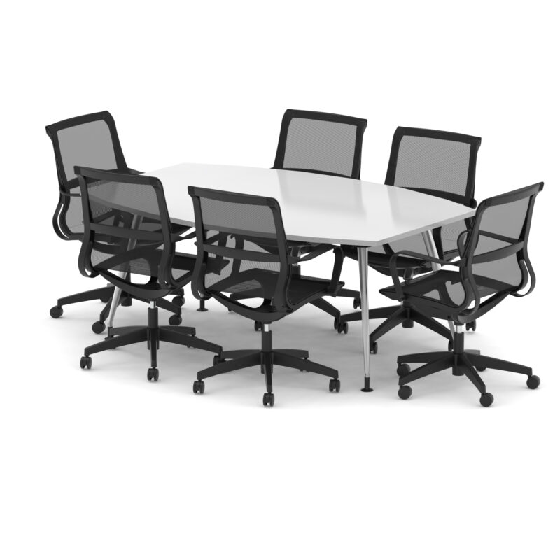 Found 1800mm Writable Boardroom Table With Set Of Executive Chairs - Image 8