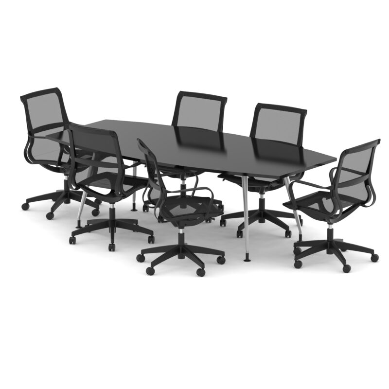 Found 2400mm Writable Boardroom Table With Set Of Executive Chairs - Image 4