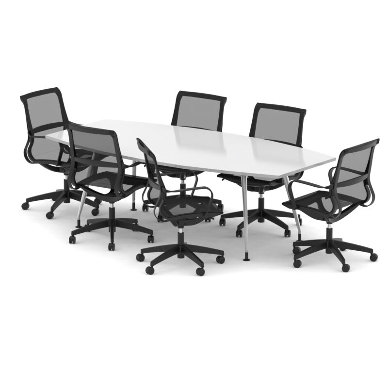 Found 2400mm Writable Boardroom Table With Set Of Executive Chairs - Image 8