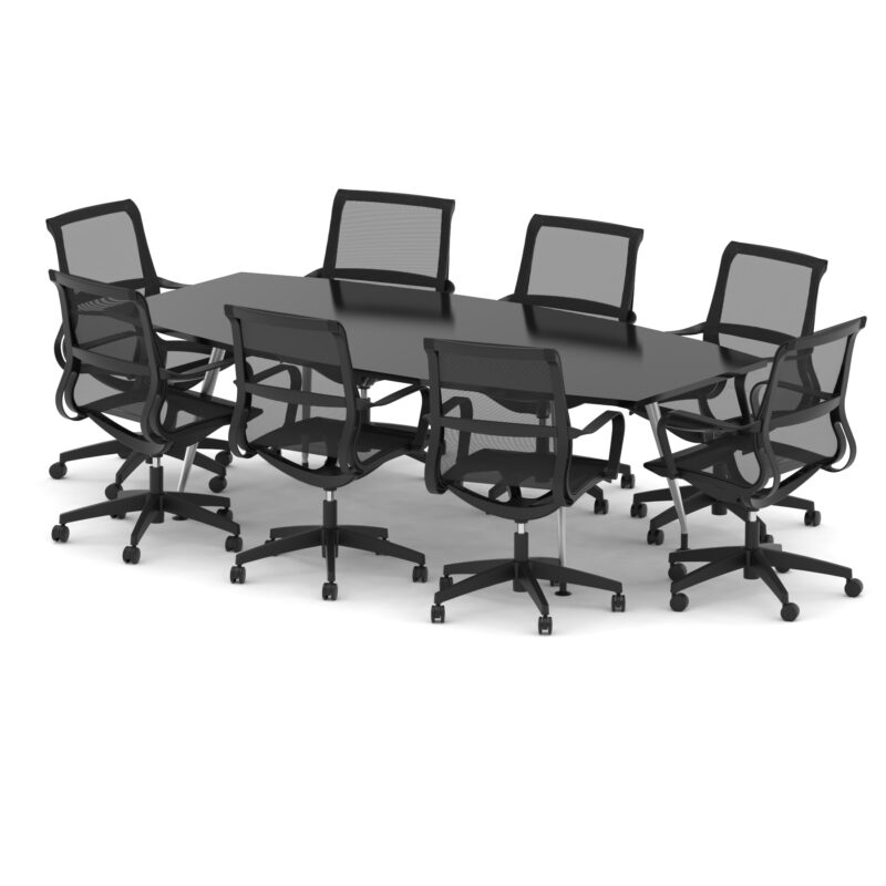 Found 2400mm Writable Boardroom Table With Set Of Executive Chairs - Image 2