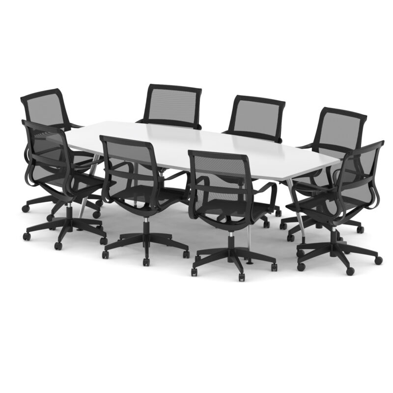 Found 2400mm Writable Boardroom Table With Set Of Executive Chairs - Image 6