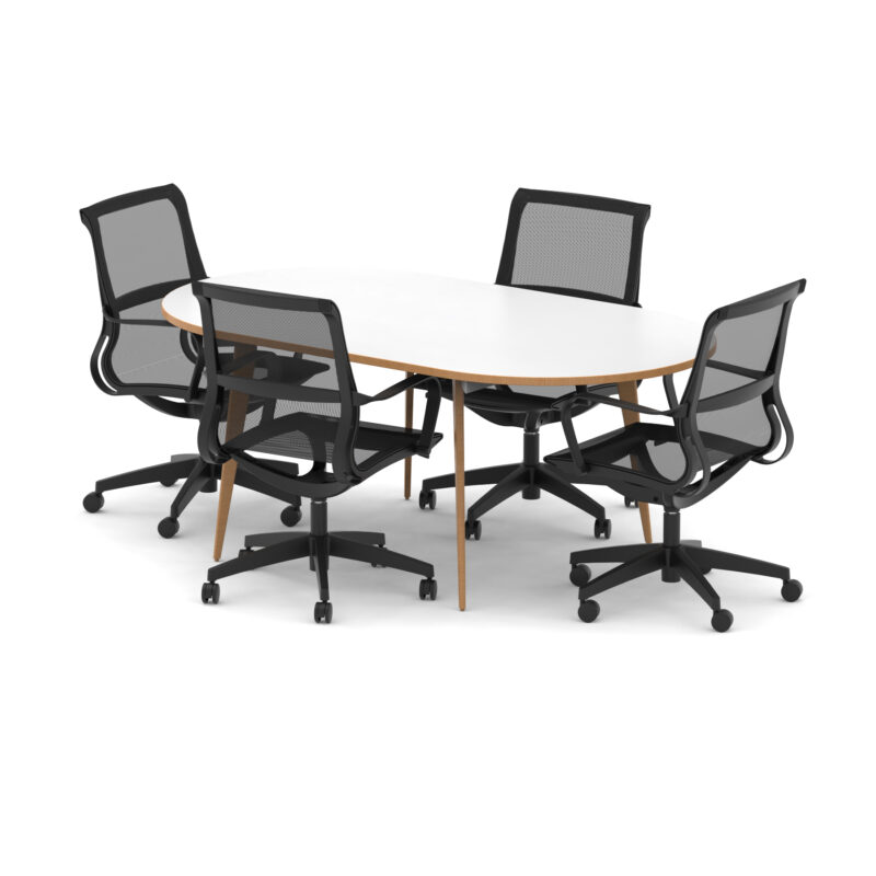 Patch 1800mm Oval Boardroom Table With Set Of Executive Chairs - Image 2