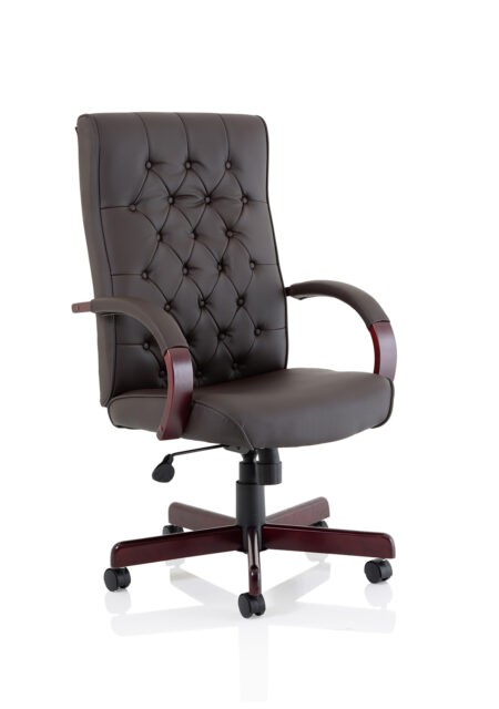 Bound High Back Leather Executive Office Chair with Arms