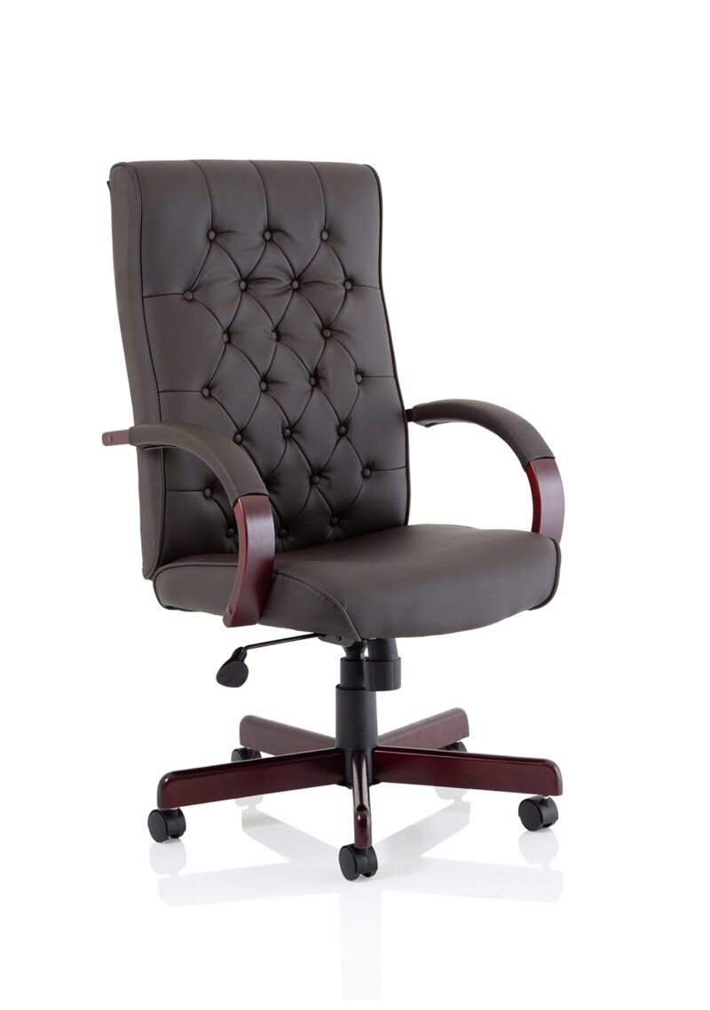 Bound High Back Leather Executive Office Chair with Arms