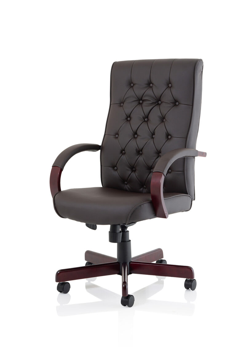 Bound High Back Leather Executive Office Chair with Arms - Image 3
