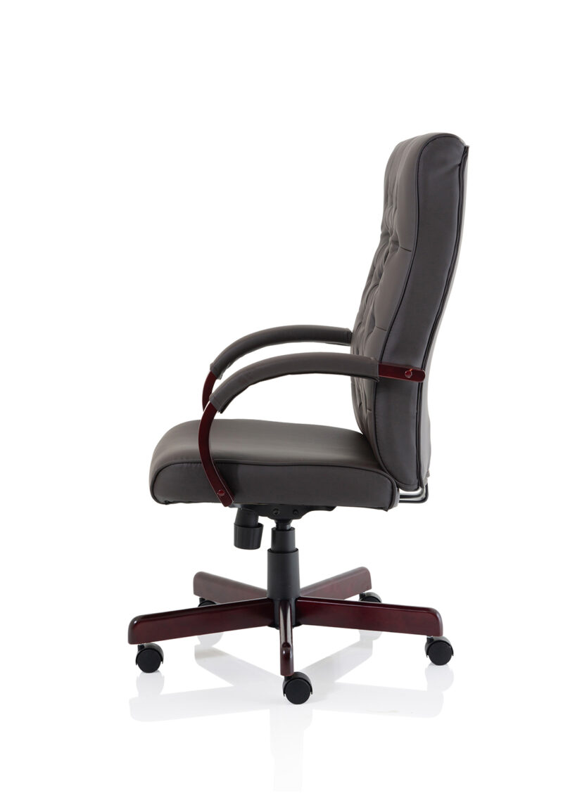 Bound High Back Leather Executive Office Chair with Arms - Image 4