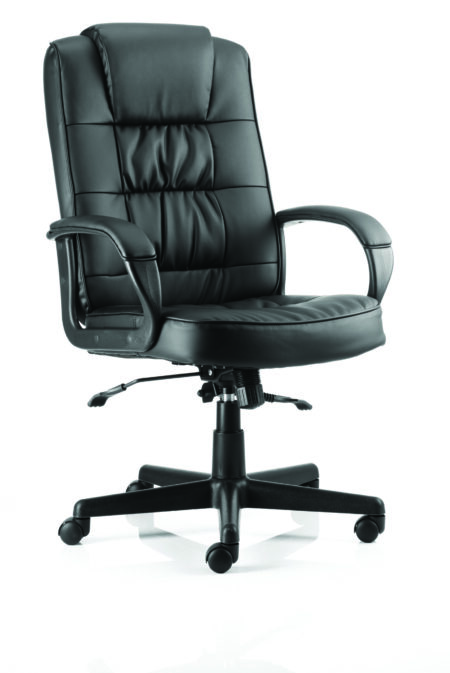 Flare High Back Black Executive Office Chair with Arms